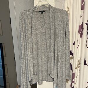 Banana Republic Heather Gray Waterfall Cardigan